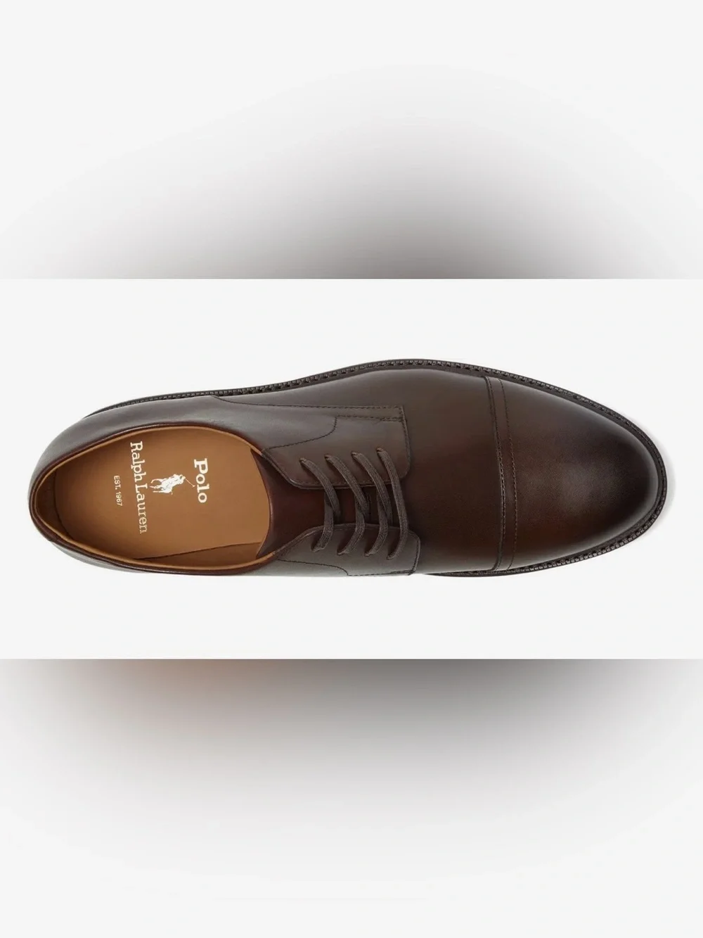 Polo Ralph Lauren Asher Captoe Oxford Polo: Brown Size 9